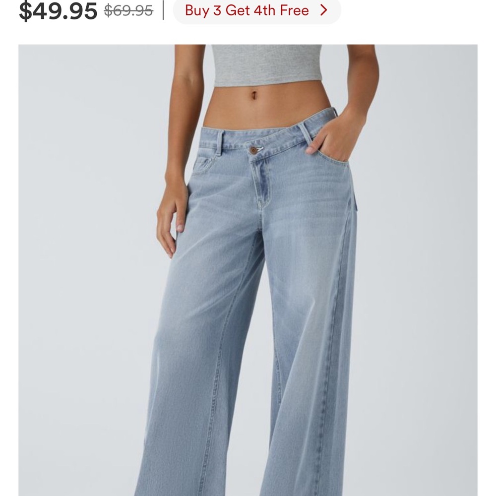 Halara Flex™ Asymmetric Low Rise Jeans
